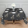 thumbnail image 3 of Floral 42" Square Waterproof Tablecloth, Floral Print Polyester Table Cover, 3 of 6