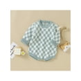 thumbnail image 5 of Bagilaanoe Newborn Baby Girl Boy Rompers Sweater Checkerboard Print Long Sleeve Knitted Bodysuit 3M 6M 12M 18M 24M Infant Fall Winter One Piece Jumpsuit, 5 of 9