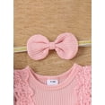 thumbnail image 4 of Bagilaanoe Newborn Baby Girl Summer Rompers Dress Print Sleeveless Bodysuits + Headband 3M 6M 9M 12M 18M Infant Patchwork A-line Dresses, 4 of 9