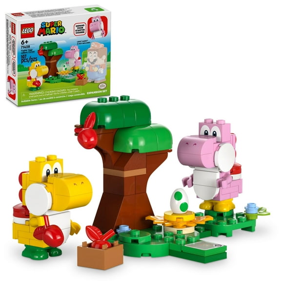 LEGO Super Mario Yoshis’ Egg-cellent Forest Expansion Set, Super Mario Collectible Toy for Kids, 2 Brick-Built Characters, Gift for Girls, Boys and Gamers Ages 6 and Up, 71428