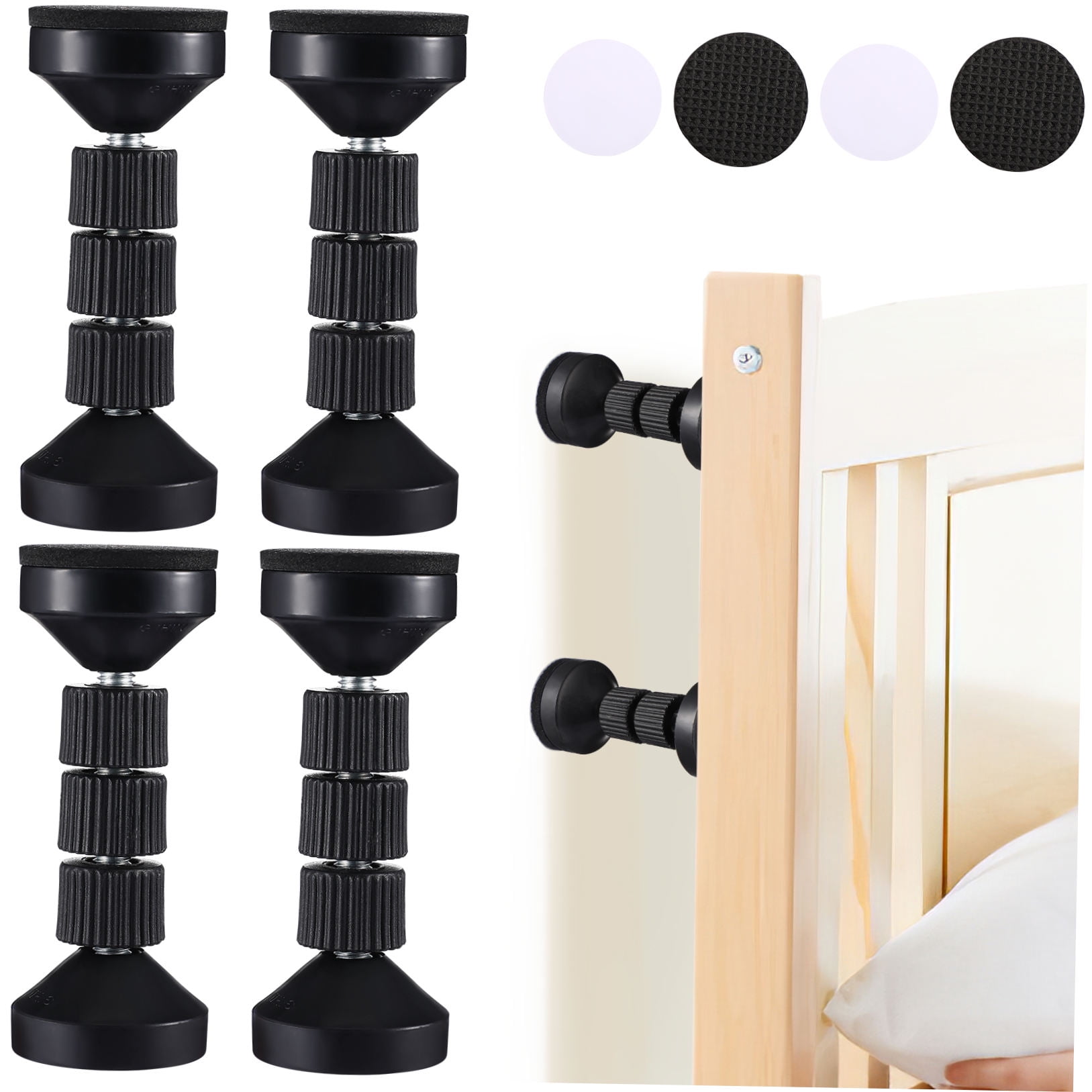 UPKOCH 4 Pcs Protectors Bed Frames Bookshelf Stoppers Headboard Stoppers for Wall Shockproof Fixed Rod Floor Extra Large