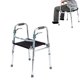 thumbnail image 1 of Andadera para Adulto Mayor con Asiento Plegable | Altura Ajustable 74–92 cm con 8 Niveles | Aluminio Ultraligero Antioxidante | Soporta hasta 100 kg | Color Plata, 1 of 10