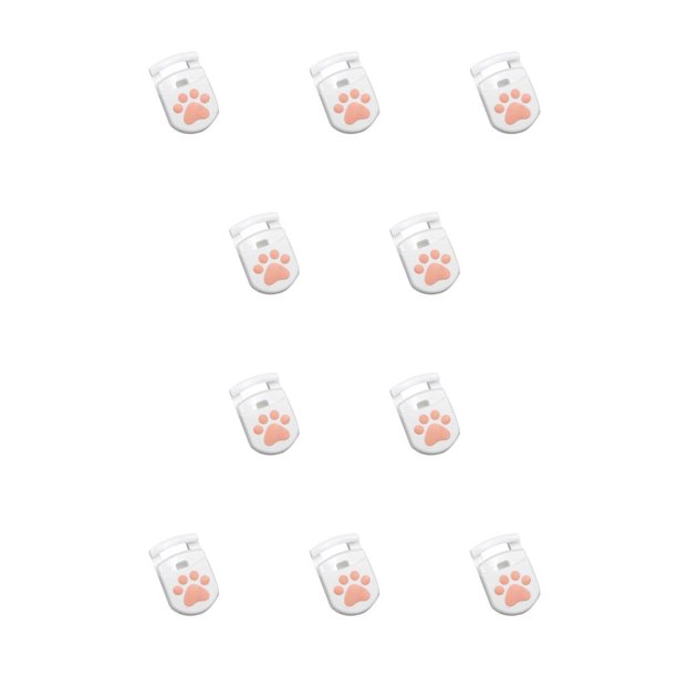Jumpingount Rizadores de pestañas portátiles de mano con almohadillas de silicona Pinzas para rizar pestañas para principiantes Herramienta blanco 10Conjunto