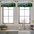 thumbnail image 4 of LALILO Kitchen Curtain Valance Green Mountain Forest Rod Pocket Window Curtain 52"x 18" Set of 2, 4 of 6