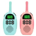 Kids Walkie Talkies Blue Pink Handheld Wireless Cute 3Km Children's
