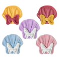 thumbnail image 2 of Gorro de secado de cabello con lazo, gorro de princesa, absorbente, de secado rápido, grueso, para mujer, pañuelo para la cabeza, toalla, champú bonito, toalla para secar el cabello, 2 of 4