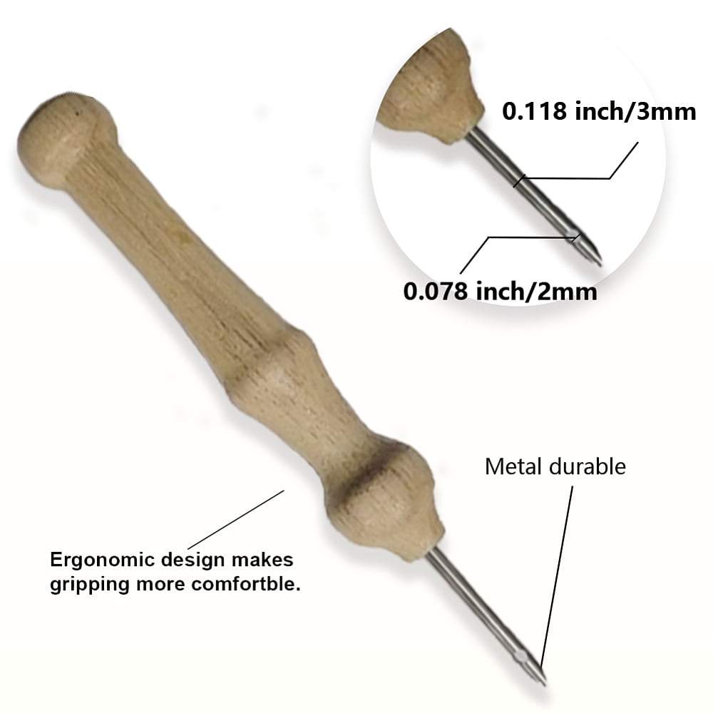Polyester Cotton Punch Needle 4Folded Yarns Embroidery Kits Included Threader Cotton Thread Punch Needle Thread Clips 3.5MM Wooden Needle Turtle