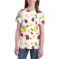 thumbnail image 3 of Wukai Strawberry and Lemon Youth Unisex Short Sleeve T-Shirt for Boys, Girls, Teens, and Kids-Large, 3 of 7