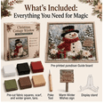 thumbnail image 3 of 2026 New 3D Fabric Poke Art Kit, Easy relaxing DIY Punch Needle Handcraft Set for Adults beginners, Self‑Adhesive Fabric Sticker Craft Set for Christmas Mantel, Shelf, Tabletop(Snowman), 3 of 4