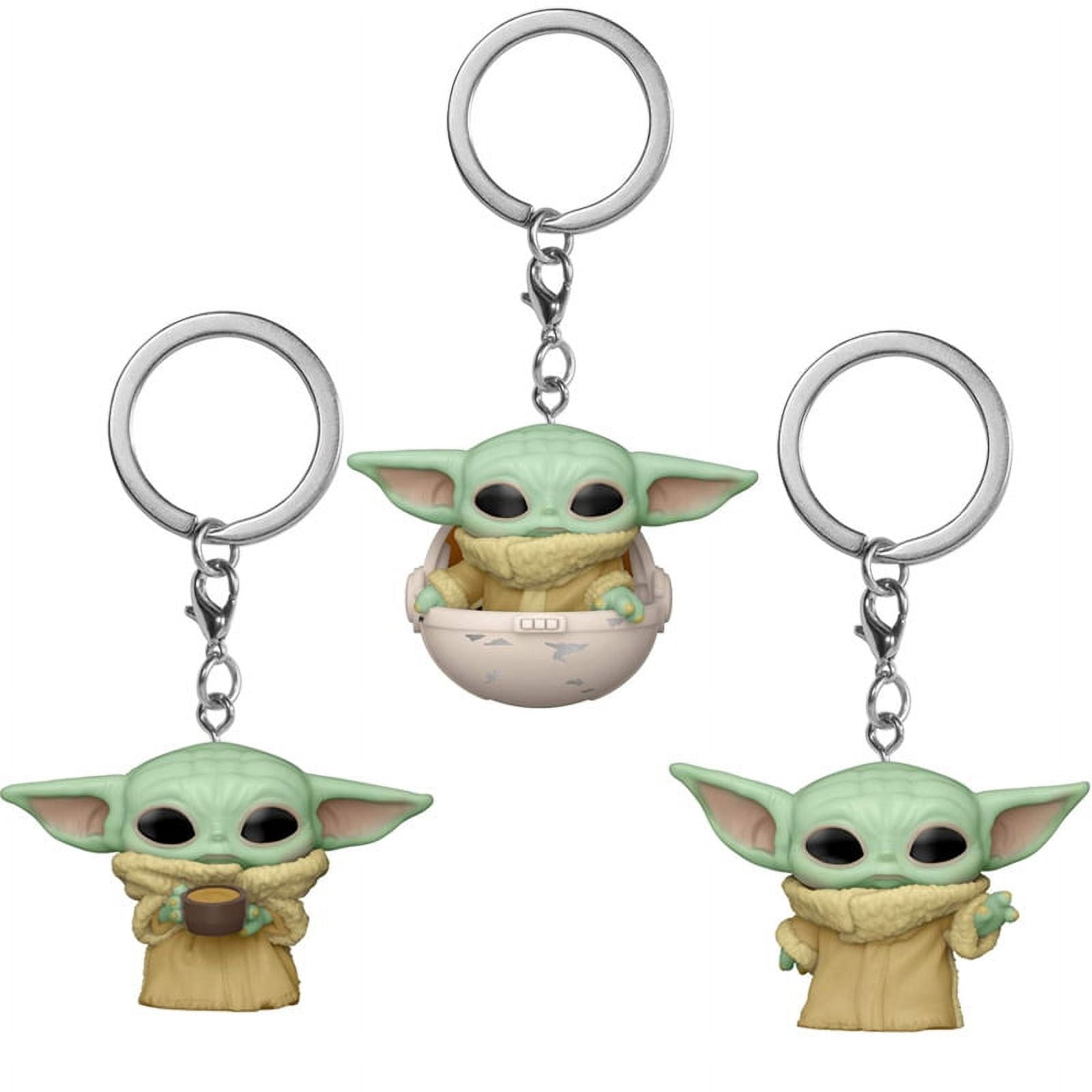 SHENMO Star wars FUNKO POP around yoda spaceship style keychain yoda water glass key ring Yoda9cm
