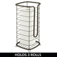 thumbnail image 2 of mDesign Metal Free Standing Toilet Paper Stand, Holds 3 Rolls - Bronze, 2 of 4