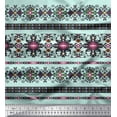 thumbnail image 1 of Soimoi Moss Georgette Fabric Aztec Southwestern Printed Fabric 1 Yard 42 Inch Wide, 1 of 3