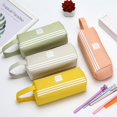 thumbnail image 4 of Estuche de lápices de lona portátil para niños, bolsa de papelería, bolsa de almacenamiento de suministros escolares, bolsa de lápices de doble capa, bolsa de bolígrafos para estudiantes, 4 of 4
