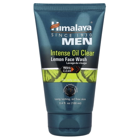 Himalaya Men, Intense Oil Clear, Lemon Face Wash, 3.4 fl oz (100 ml)