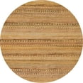 thumbnail image 1 of Ahgly Company Indoor Round Abstract Orange Abstract Area Rugs, 7' Round, 1 of 6