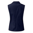 thumbnail image 3 of Women Sleeveless Blazer One Button Casual Cardigan Vest Sexy Fashion V-Neck Notched Suit Jacket Coat with Pockets Ladies, 3 of 4