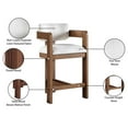 thumbnail image 4 of Pemberly Row Modern / Contemporary Cream Linen Textured Fabric Stool, 4 of 10