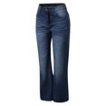 thumbnail image 5 of Jeans For Women Casual High Waisted Loose Wide Leg Straight Bottom Jeans Pants Women's Pants ,Blue, 5 of 9