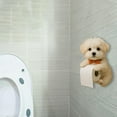 thumbnail image 1 of Bathroom Accessory Resin Puppy Theme Wall Mounted Paper Holder for Bathroom Dorm RV Home and Kitchen – Pet Lover Cute Dog Sacrificial Durable Wall Mount Tissue Dispenser, 1 of 4
