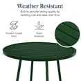thumbnail image 6 of Best Choice Products 3-Piece Steel Patio Bar Height Round Bistro Set w/ Backless Stools, Slatted Design - Dark Green, 6 of 9