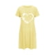 thumbnail image 5 of Camisón corto de talla grande para mujer, camisón de manga corta con estampado de pecho a la moda, camisón para mujer, 5 of 5