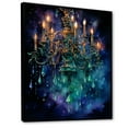 thumbnail image 2 of Designart "Chandelier Majestic Glow painting" Glam Floater Framed Wall Art Living Room, 2 of 7