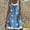 Light Blue, variant on BadyminCSL Summer Dresses for Women 2023 Women Dresses Clearance, Fashion Women's Casual Round-Neck Floral Printing Fake Two-Piece Sleeveless Dress