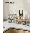 thumbnail image 3 of SONGMICS 2-Piece Adjustable Cabinet Organizer, Stackable Expandable Kitchen Shelf Set for Spices & Storage, Cloud White and Natural Beige, 3 of 7