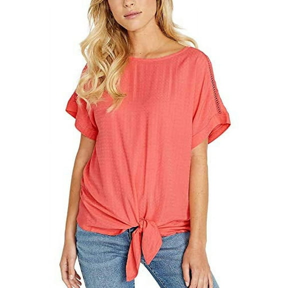 Buffalo Ladies' Tie Front Top (Pink, Small)