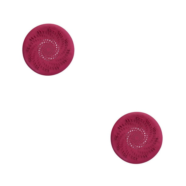 Monstrate Colador de fregadero, filtro de drenaje para lavabo, recogedor de pelo antiobstrucción para el hogar, tapón de filtrado de residuos Rojo 2Conjunto