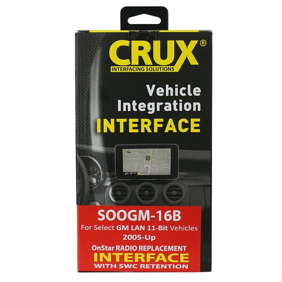 CRUX OnStar Radio Replacement with SWC Retention for Select GM LAN 11-Bit Vehicles 2004-2012 SOOGM-16B