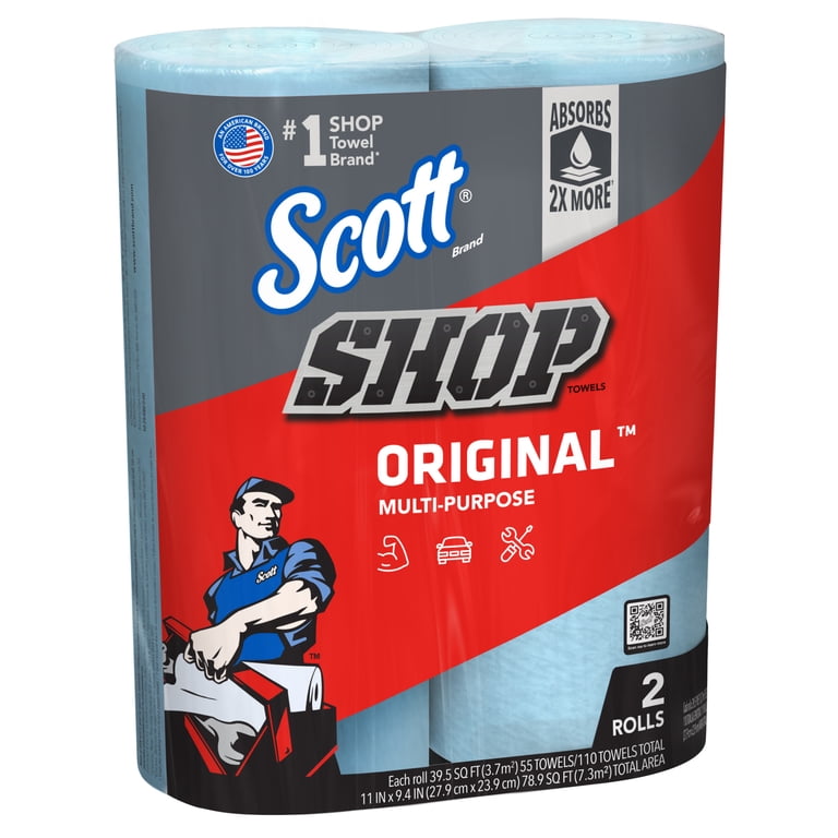 Scott Shop Towels Original Blue, 2-Pack, 110 Total photo 3