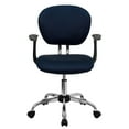 thumbnail image 6 of Flash Furniture Mid-Back Navy Mesh Padded Swivel Task Office Chair with Chrome Base and Arms, 6 of 6