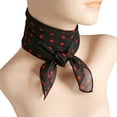 thumbnail image 2 of D-GROEE Women Dot Print Square Scarves Chiffon Kerchief Neck Scarf Neckerchief Headband, 2 of 6