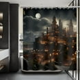 thumbnail image 4 of Gothic Castle Shower Curtain for Bathroom Dark Style Halloween Shower Curtain Set Waterproof Fabric Bathtub Curtain Decor with 12 Hooks 72x72 inches, 4 of 5