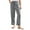 Gray, variant on Xunlbb Summer Sale! Women's Summer Thin Solid Color Casual High Waisted Drawstring Side Pockets Pants ,Watermelon Red S