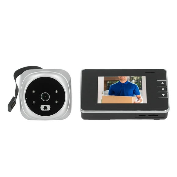 Video Doorbell Camera, Door Peephole Viewer Camera 120 Degree View 300K Pixels CMOS Sensor Battery Powered for Office
