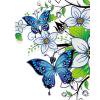 Wdftyju Pintura de diamante mariposa y flor Kit de diamantes de imitación de taladro especial parcial Wdftyju 6az6zp6fa2rf1zj8
