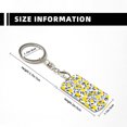 thumbnail image 3 of Uemuo Tropical Lemon Pattern Rectangular Metal Keychain - Durable, Stylish, and Personalized Key Ring for Men and Women,Engraved Keychain,Gift Slim Sturdy Keychain, 3 of 7