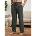 thumbnail image 3 of LANBAOSI 2 Pack Men's Pajama Pants Soft Lounge Pants with Pockets, Jersey Knit Lightweight Sleep Pants, Size Large, 3 of 9