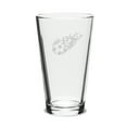 thumbnail image 1 of Flaming Soccer Ball Deep Etched 16oz Pub Glass, 1 of 1