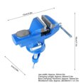 thumbnail image 4 of Tornillo de banco de alta resistencia, mandíbula de 50mm, alta dureza, rotación de 360 grados, abrazadera de tornillo de mesa Universal, 4 of 8