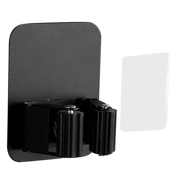 Toystoory Soporte para fregona de escoba montado en la pared, estante para utensilios de cocina, herramientas adhesivas para baño Almacenamiento y organización del hogar