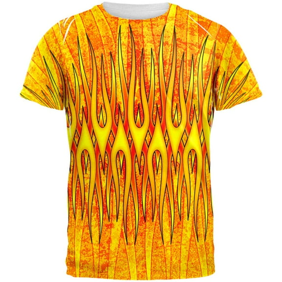 Flame On Fire Starter Pyromaniac All Over Mens T Shirt Multi MD
