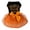 A001- Black (S), variant on Small Dog Halloween, Breathable Cotton Top Print Design, Orange Glitter Tulle Tutu Pet Dresswear, Witch Pet Wear, Woven Satin Bow Accent, Black Base Full Skirt Design for