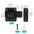 thumbnail image 2 of Uxcell Combination Cabinet Latch Zinc Alloy Keyless Drawer Lock 3-Digit Password Cabinet Lock Safety Lock Black, 2 of 7