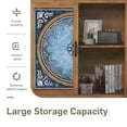 thumbnail image 3 of Alpha Joy 2-Door Accent Cabinet with Blue and White Porcelain Pattern, Entryway Cabinet with Shelves, Blue & White, 3 of 15