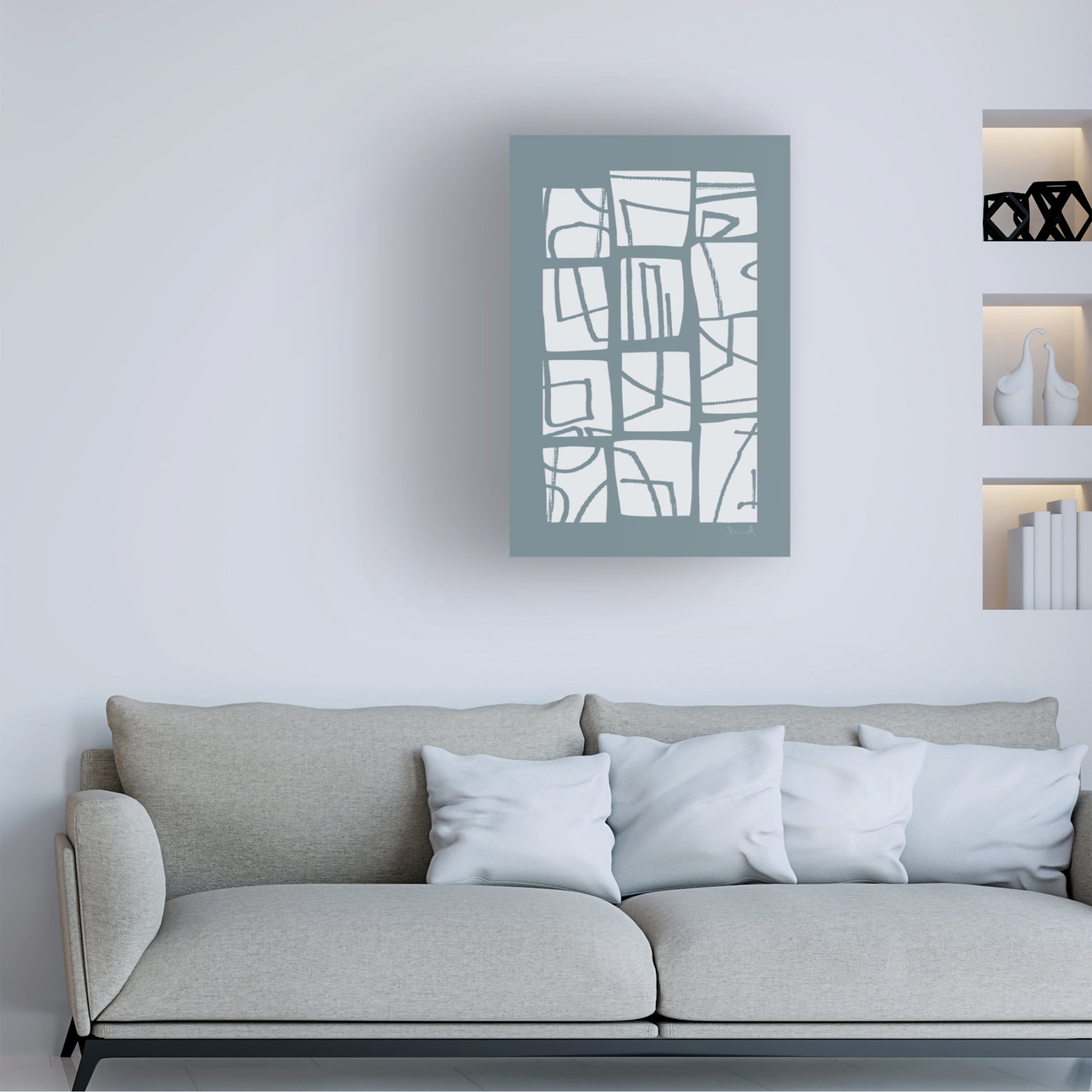 Trademark Fine Art Dan Hobday Shapes and Lines Canvas Wall Art
