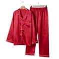 thumbnail image 6 of outfmvch cardigan for men cardigan and trousers pajamas set classic sleepwear loungewear womens tops red, 6 of 8