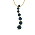 thumbnail image 3 of 0.48 ct Brilliant Round Cut Natural London Blue Topaz 14k Yellow Solid Gold Everyday Affordable Designer Necklace Pendant with 16" Chain, 3 of 6